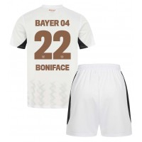 Fotballdrakt Barn Bayer Leverkusen Victor Boniface #22 Bortedraktsett 2024-25 Kortermet (+ Korte bukser)